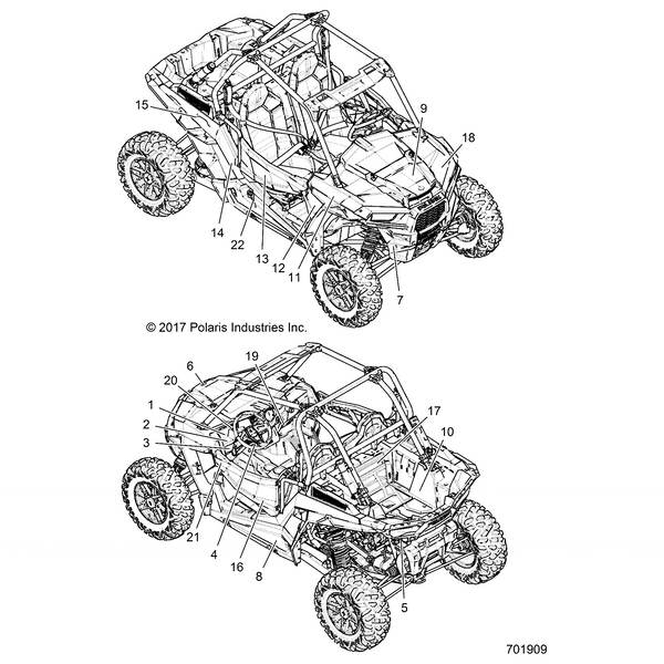 Polaris Decal-Door Mid LH OEM #7184639 Witchdoctors