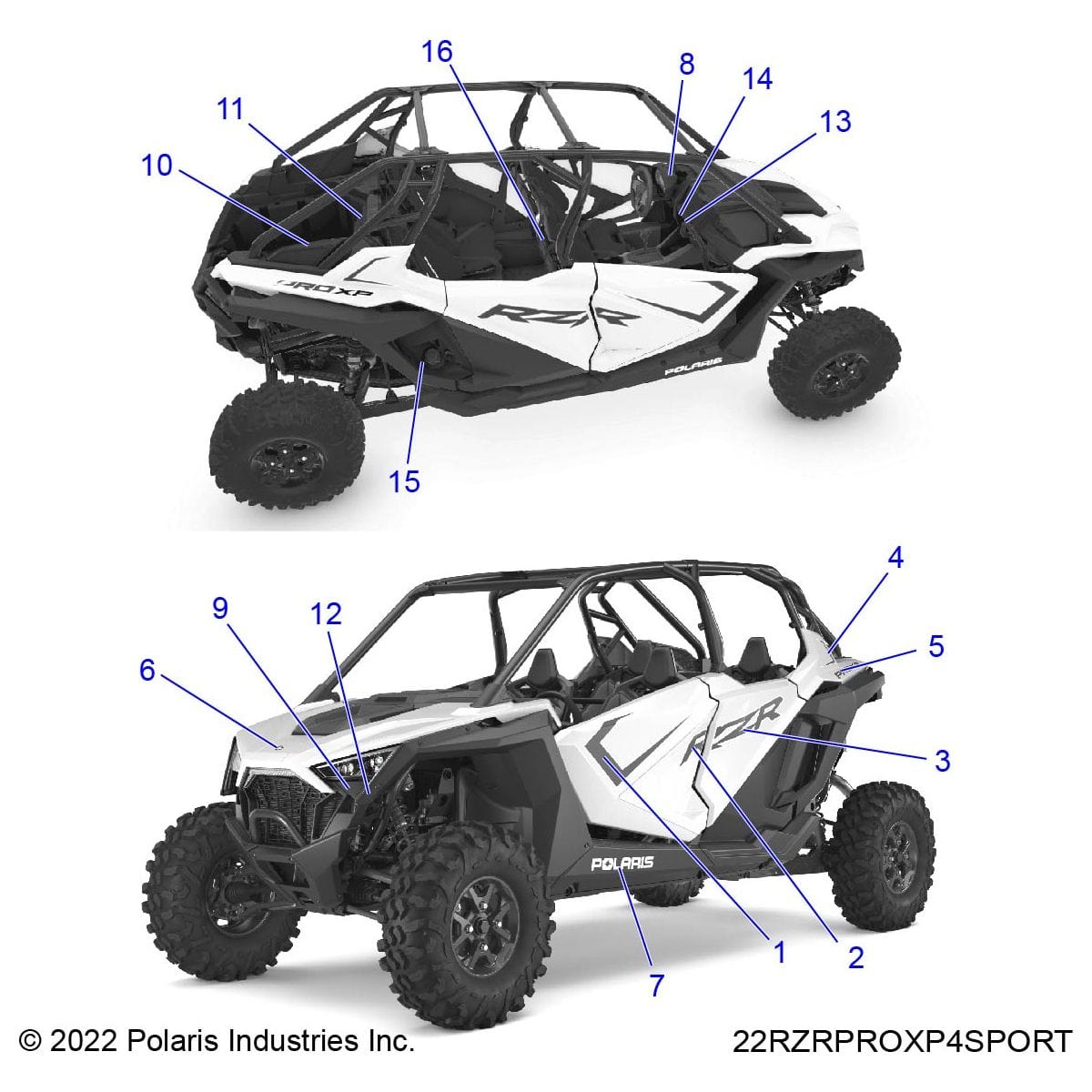 Decal-Door,Mid,Rzr,Lh by Polaris 7196965 OEM Hardware P7196965 Off Road Express