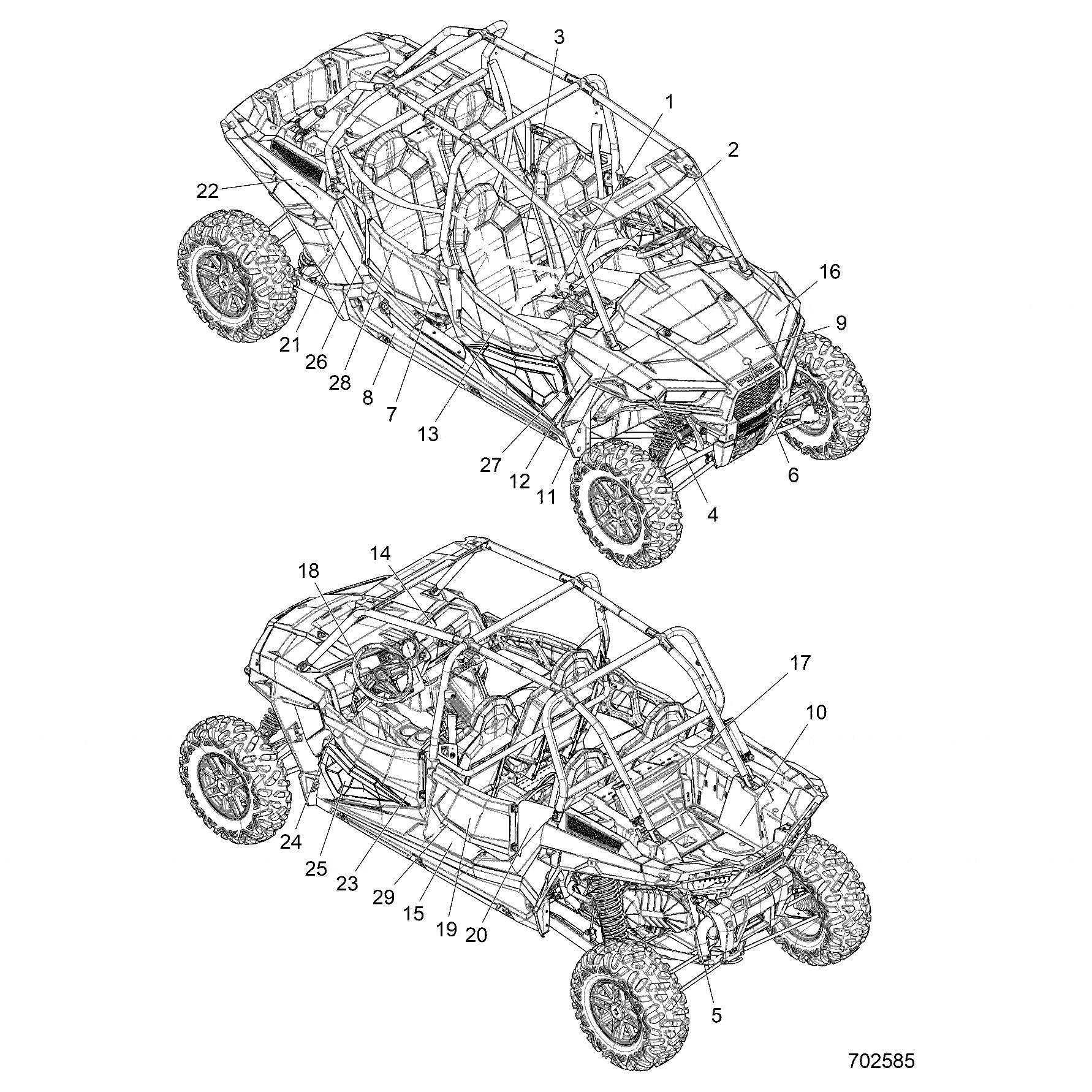 Decal-Door,Rr,Top,Lh by Polaris 7191665 OEM Hardware P7191665 Off Road Express