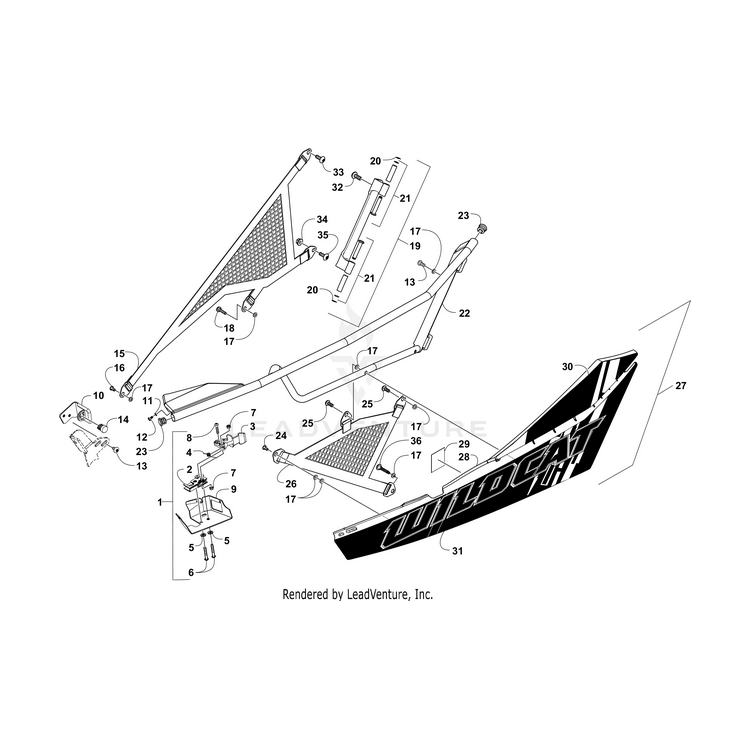 Decal,Door Upper-Lh (Bm) By Arctic Cat 4411-235 OEM Hardware 4411-235 Off Road Express