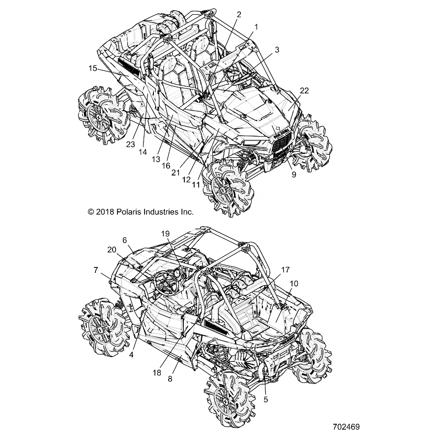 Decal-Fr.Fndr,Side,Mid,Eps,Right by Polaris 7189513 OEM Hardware P7189513 Off Road Express