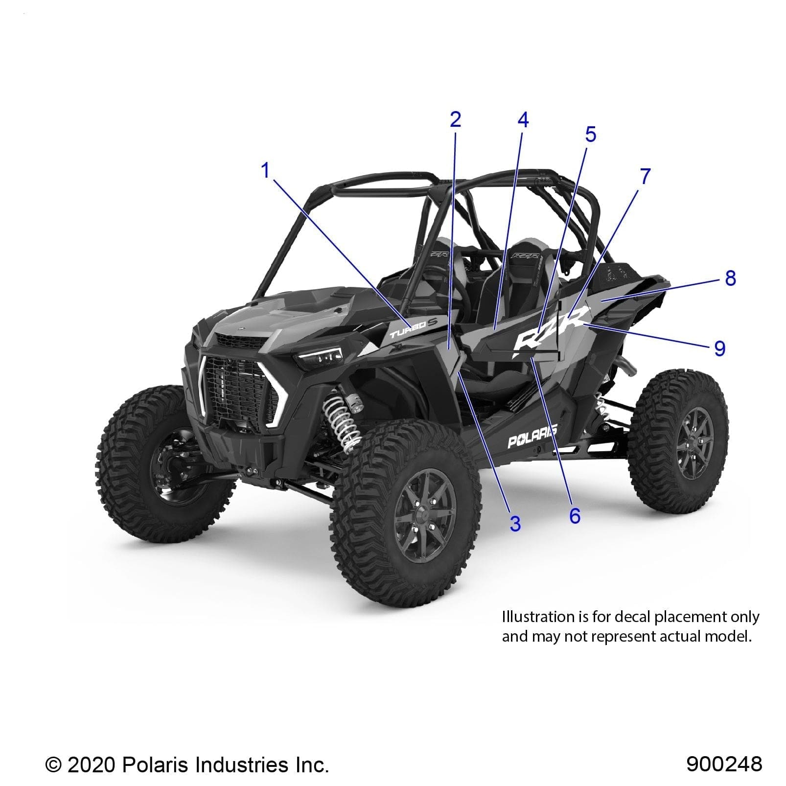 Decal-Fr.Fndr,Side,Mid,Right by Polaris 7193776 OEM Hardware P7193776 Off Road Express