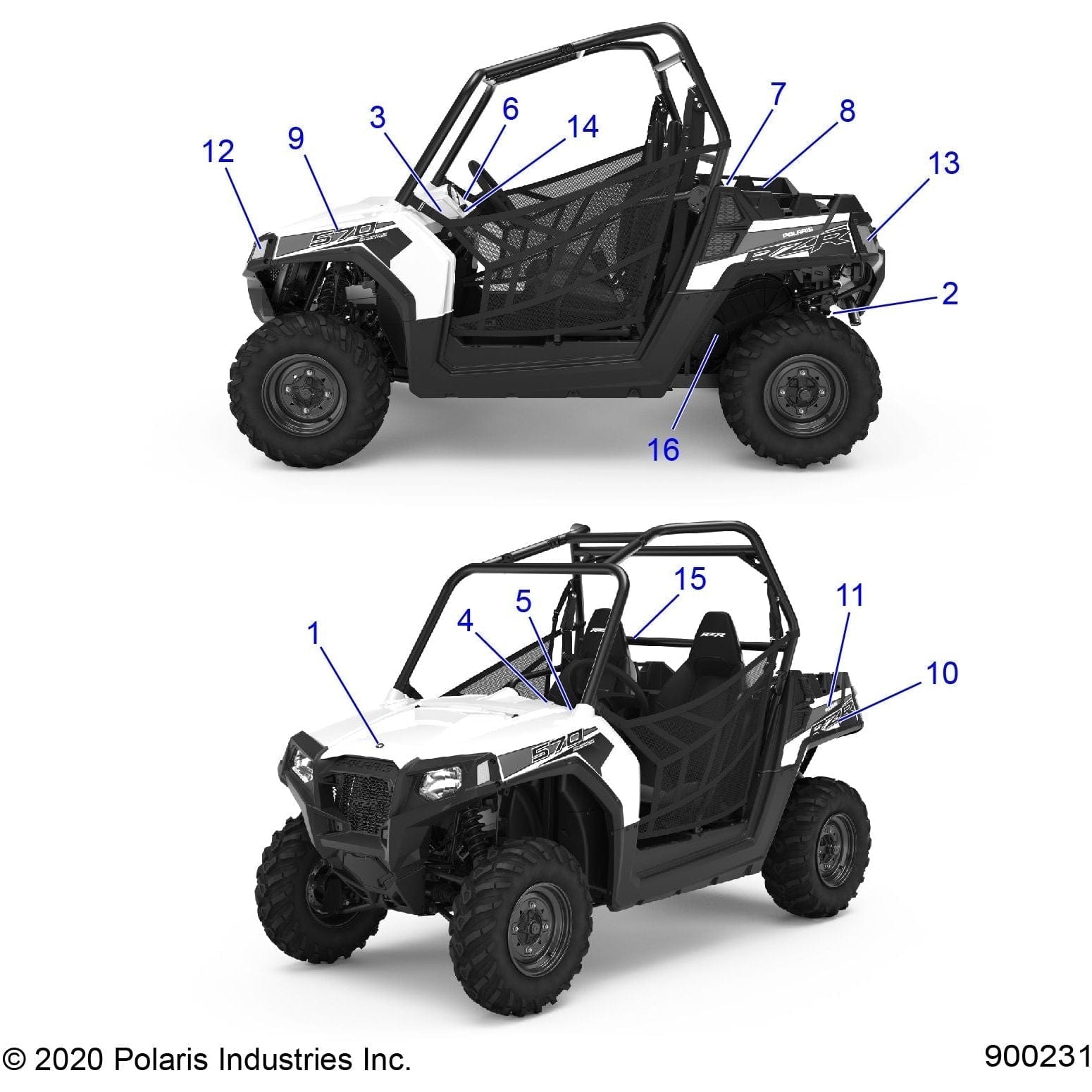 Decal-Hood,Side,570,Lh by Polaris 7193630 OEM Hardware P7193630 Off Road Express