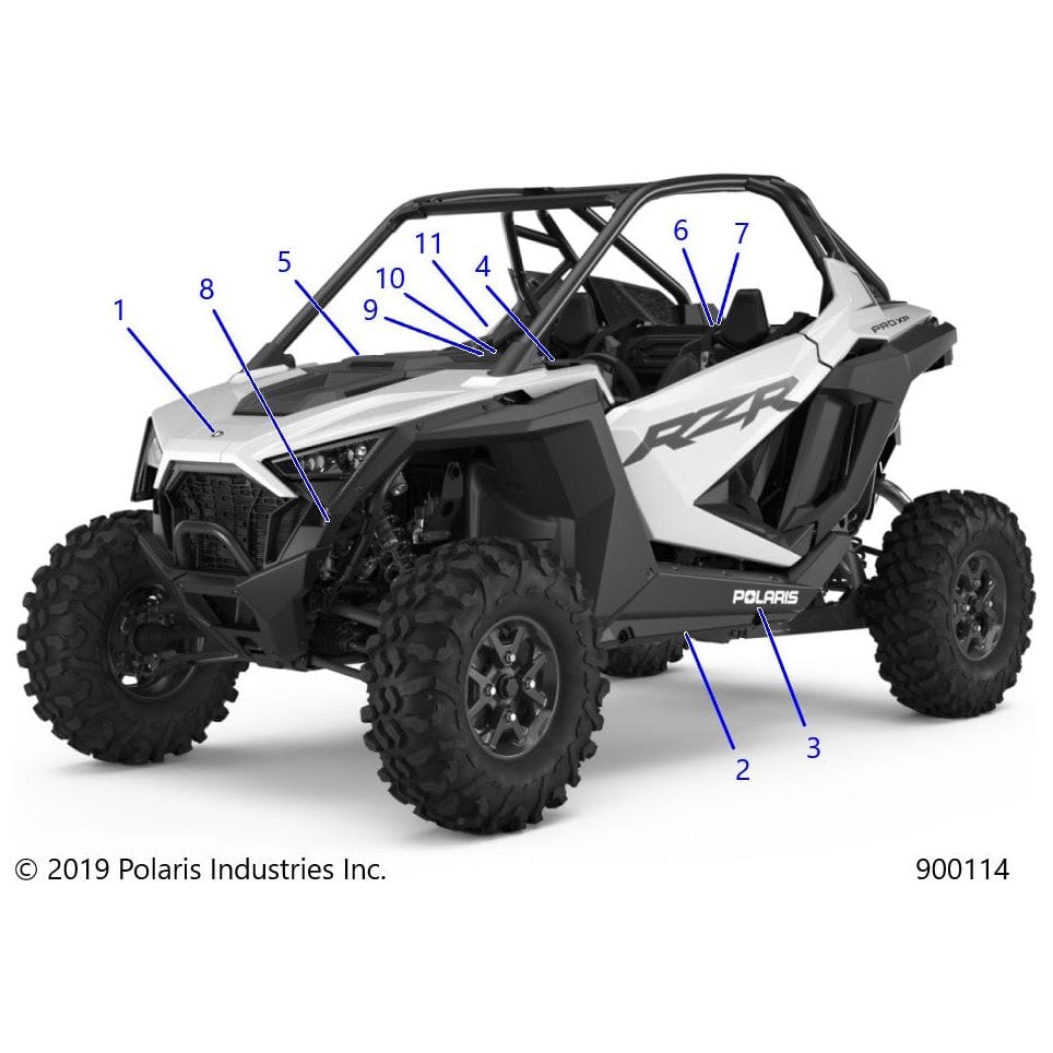 Decal-Polaris,White by Polaris 7191493 OEM Hardware P7191493 Off Road Express