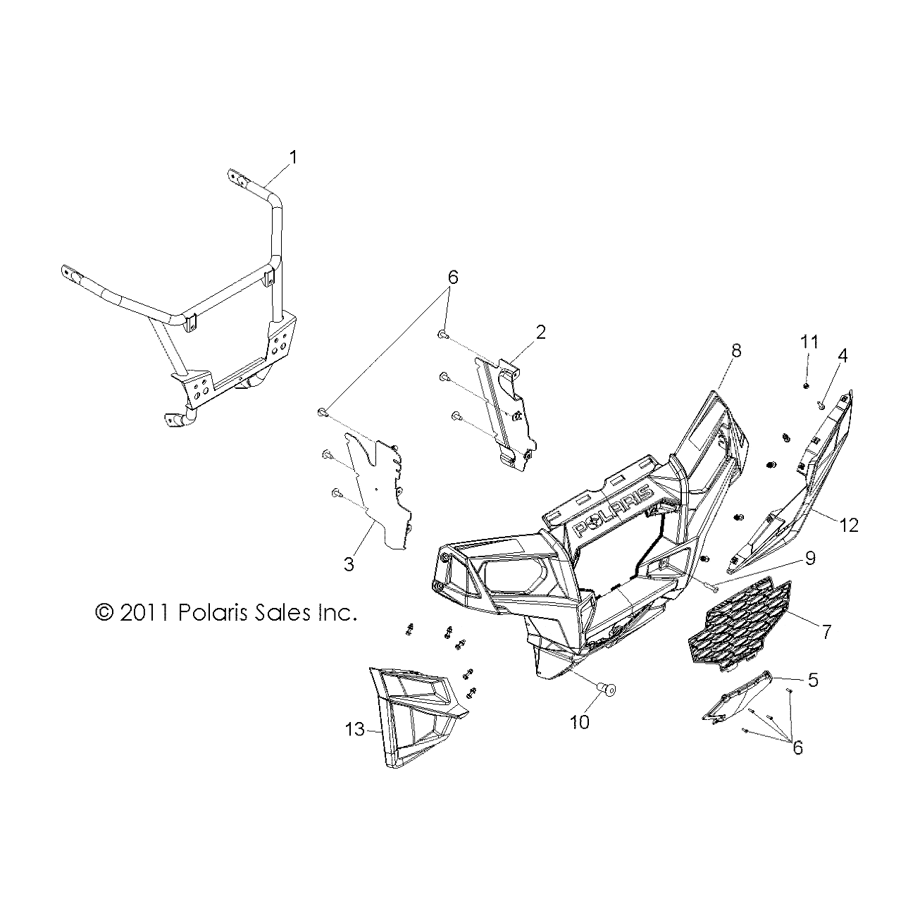 Deflector Panel, Right, Gloss B by Polaris 5438950-070 OEM Hardware P5438950-070 Off Road Express