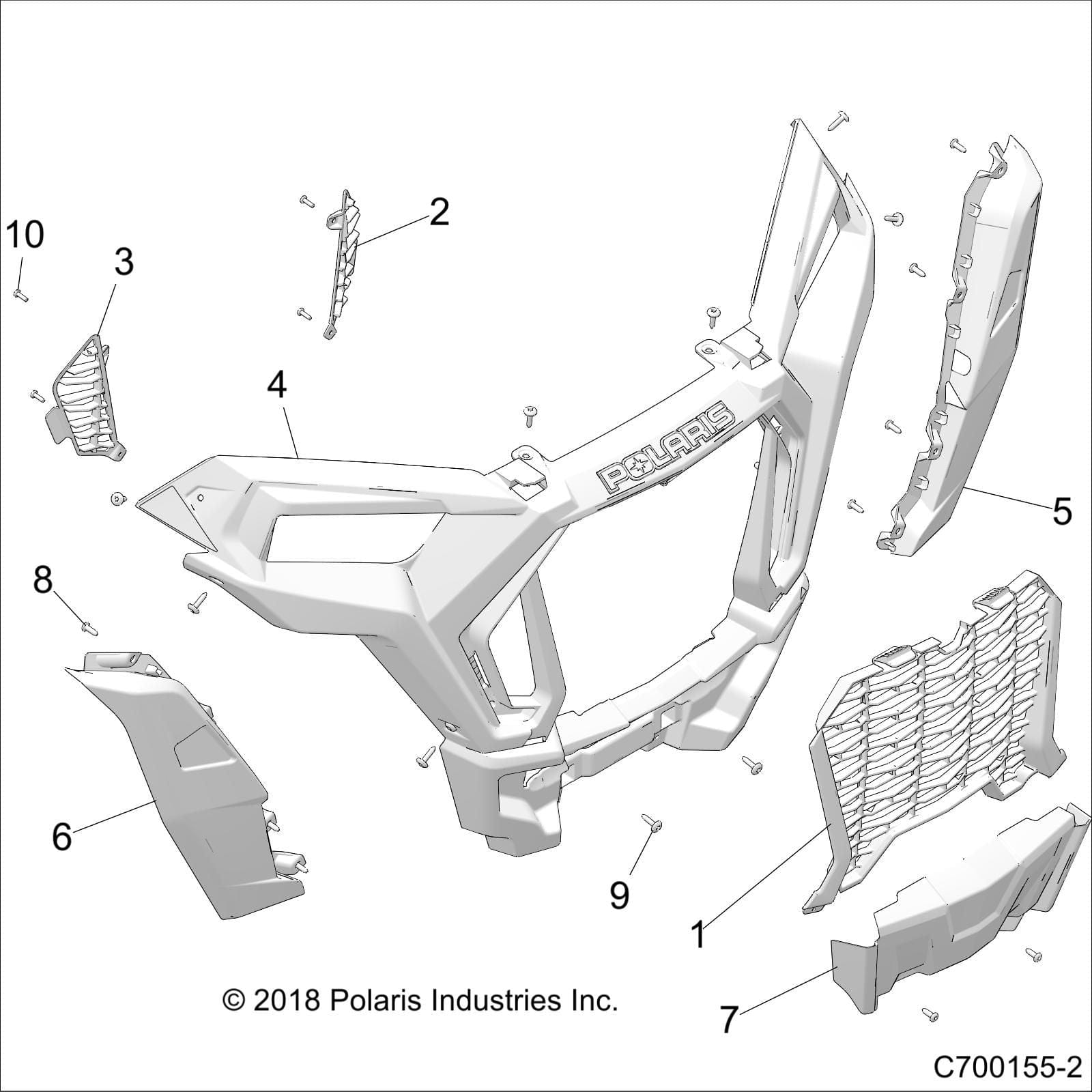 Deflector Panel, Right Hand, Bl by Polaris 5454745-666 OEM Hardware P5454745-666 Off Road Express