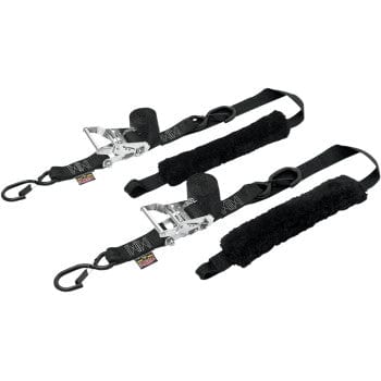 Deluxe Ratchet Tie-Downs - 1-1/2" x 6-1/2' - Black By Powertye MFG 30622-S Tie Down / Ratchet Strap