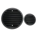 Derby Cover and Cam Cover Set Finned Style Black by Witchdoctors