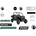 BODY - DECALS - 2025 CAN AM COMMANDER 700 DPS - COMPASS GREEN - 60" WIDTH