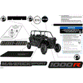 BODY - DECALS - 2024 CAN AM MAVERICK SPORT MAX 1000R DPS - TIMELESS BLACK METALLIC - 60" WIDTH