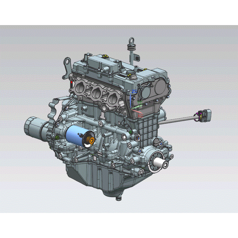 An Image of a Genuine CFMOTO Parts Schematic Diagram showing the schematic - LONG BLOCK - 2025 CFMOTO UFORCE U10 PRO