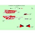 DECAL MAGMA RED - 2025 CFMOTO ZFORCE 950 Trail
