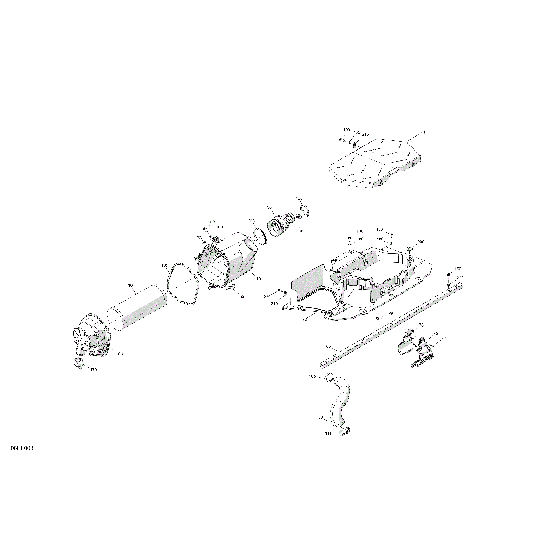An Image of a Genuine Can-Am Parts Schematic Diagram showing the schematic - ENGINE - AIR INTAKE