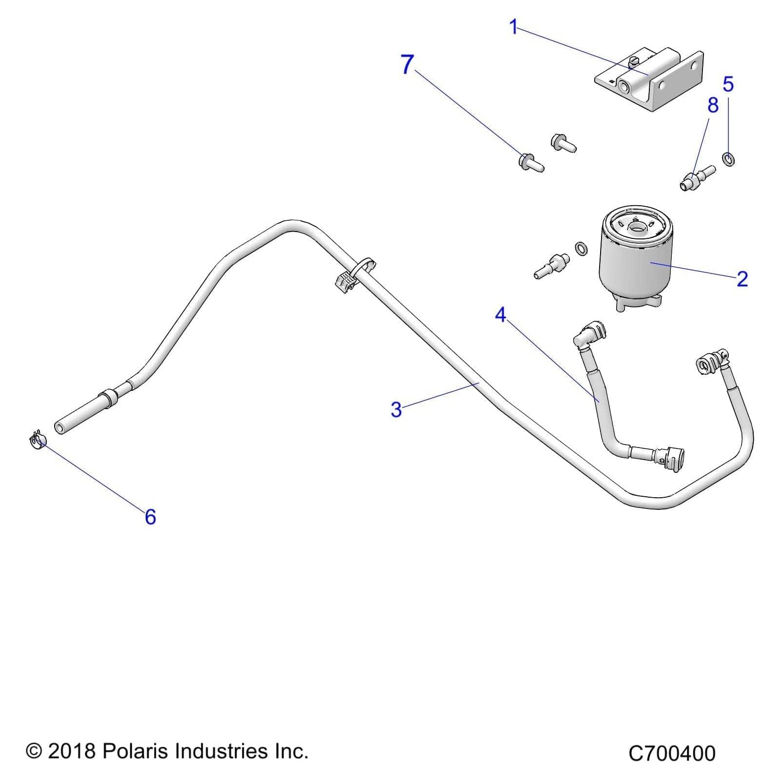 Diesel Fuel Filter With Water S by Polaris 2521087 OEM Hardware P2521087 Off Road Express