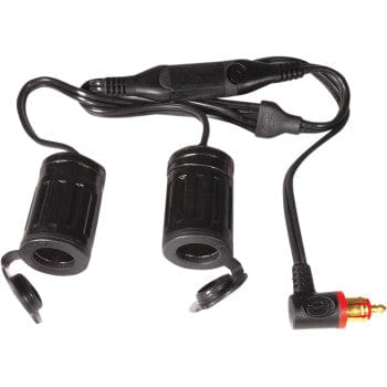 DIN to Dual Socket Adapter Y-Splitter 18" by Tecmate O-36 Battery Charger Accessory
