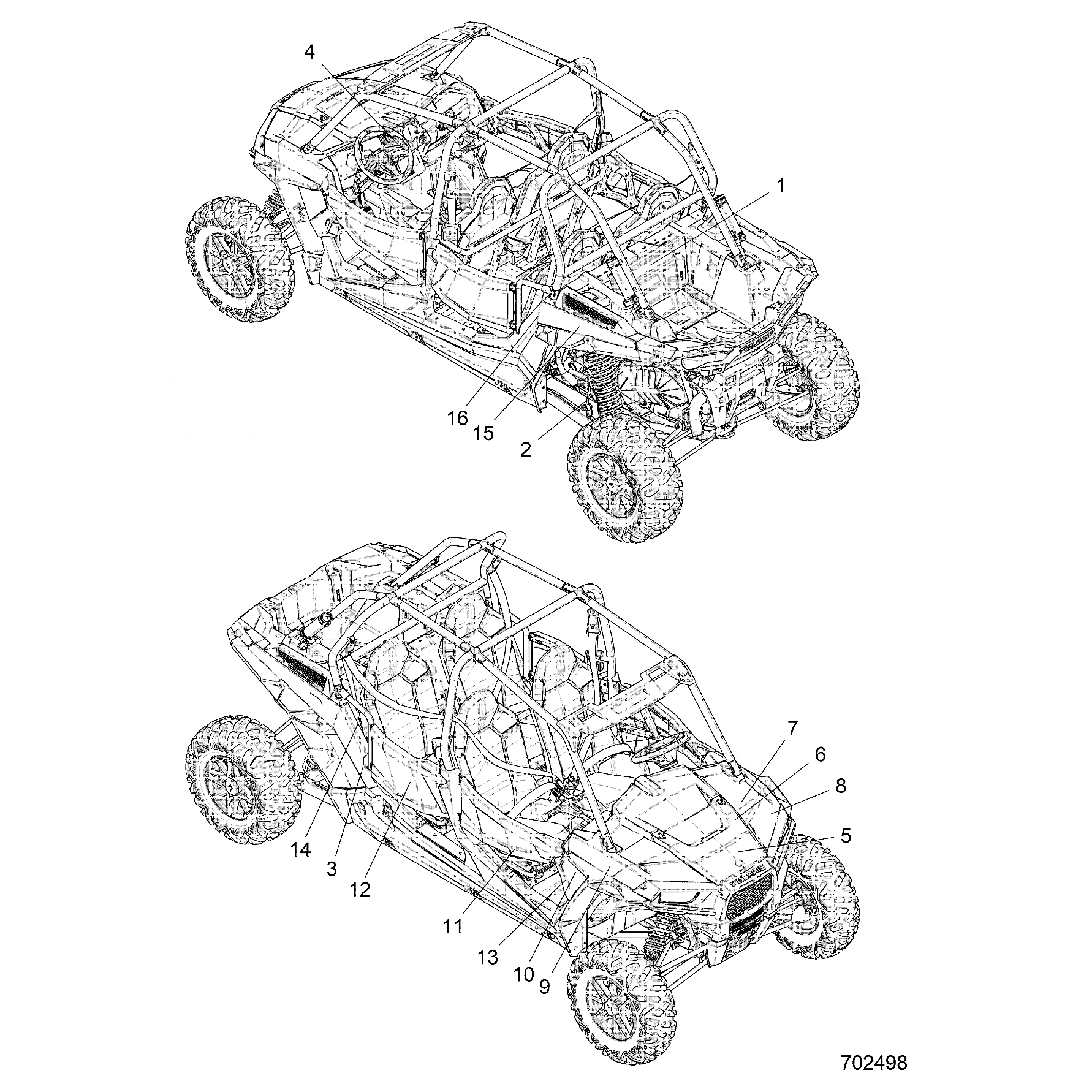 Door Decal, Front, Bottom, Back by Polaris 7190803 OEM Hardware P7190803 Off Road Express