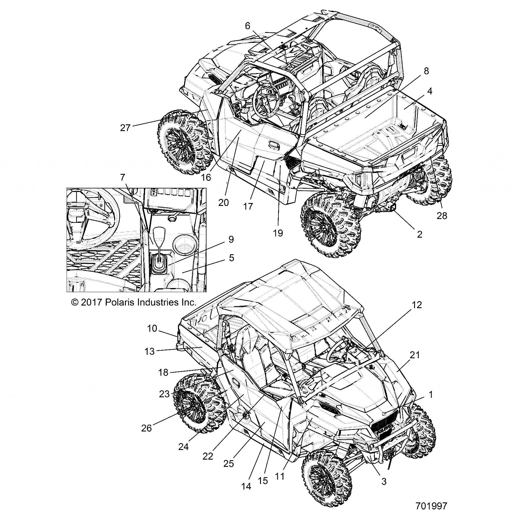 Door Decal, Front, Left by Polaris 7187152 OEM Hardware P7187152 Off Road Express