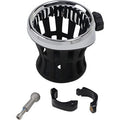 Drink Holder 1-1/4" Handlebar Mount Chrome/Black Clamp by Ciro