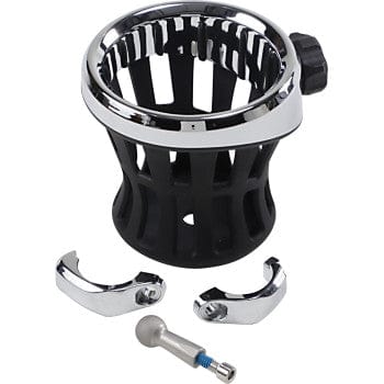 Drink Holder 1-1/4" Handlebar Mount Chrome/Chrome Clamp by Ciro 50414 Beverage Holder