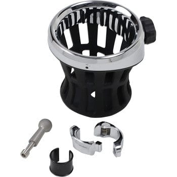 Drink Holder 7/8" & 1" Handlebar Mount Chrome/Chrome Clamp by Ciro 50412 Beverage Holder