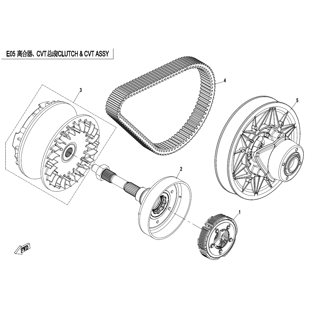 Drive Belt Cvt by CF Moto 0800-055000-0001 OEM Hardware 0800-055000-0001 Northstar Polaris