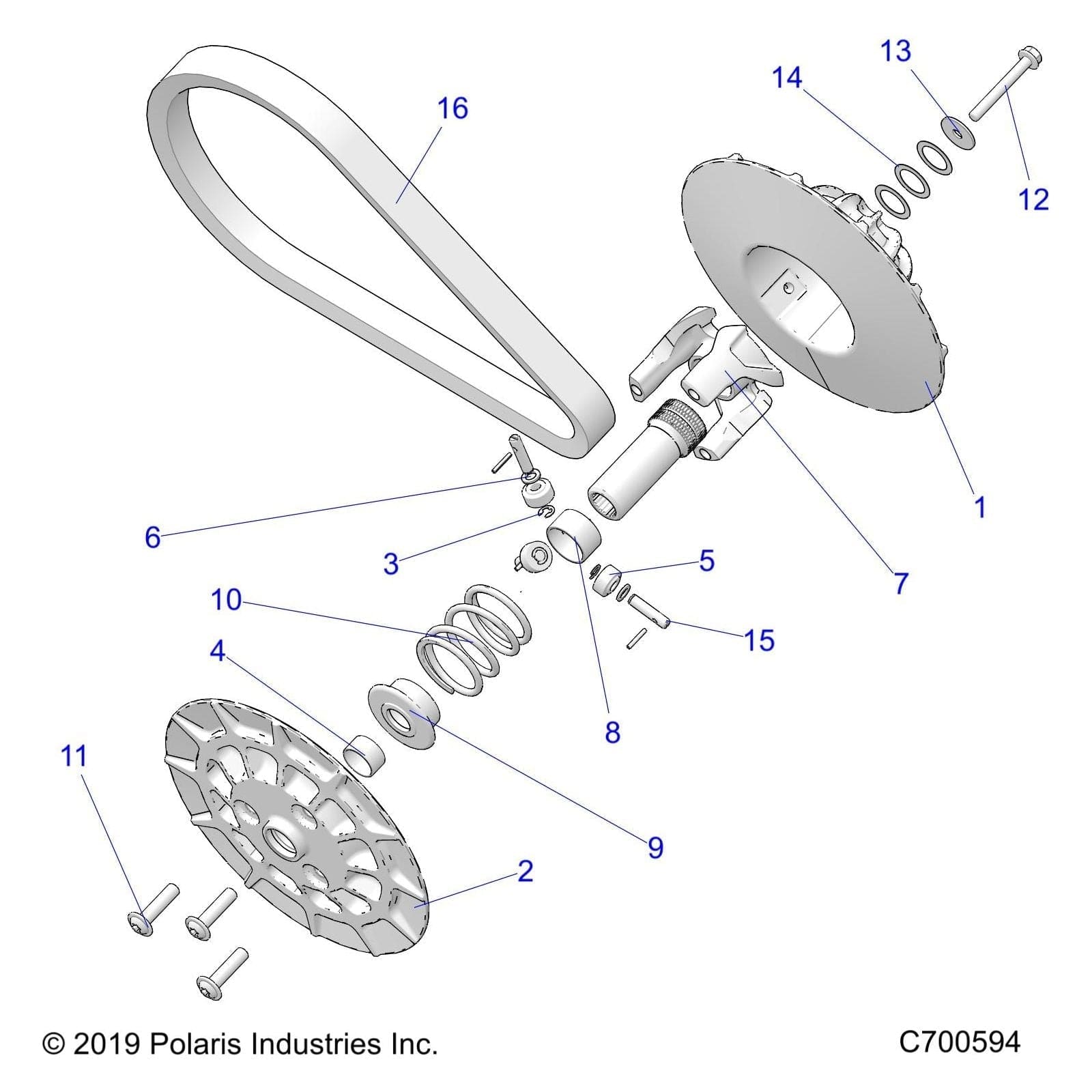 Driven Assembly, Stationary, P1 by Polaris 1323610 OEM Hardware P1323610 Off Road Express