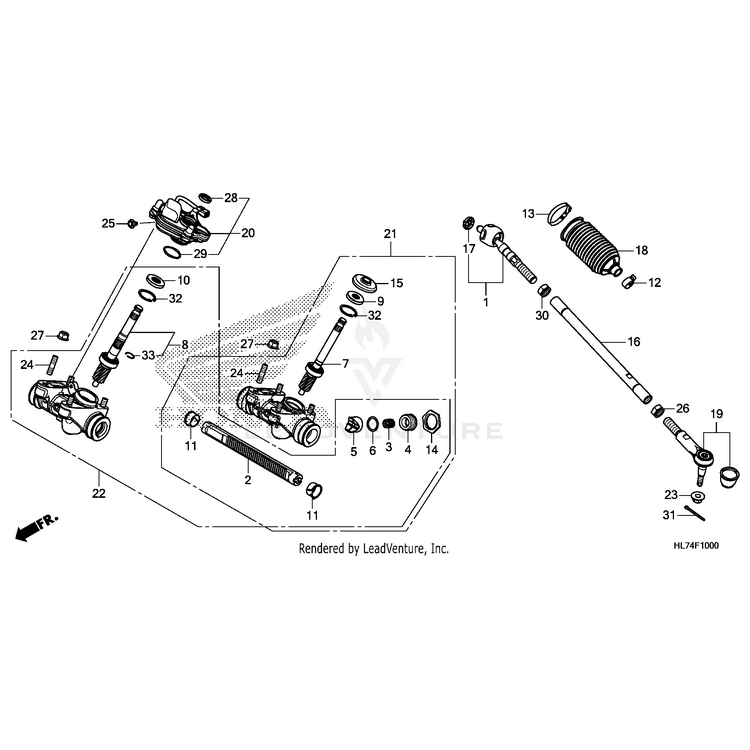 Dust Seal, Steering Pinion by Honda 53426-HL7-A31 OEM Hardware 53426-HL7-A31 Off Road Express Peach St