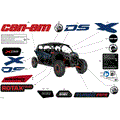 BODY - DECALS - 2026 CAN AM MAVERICK MAX TURBO RR X DS SAS - DUSTY NAVY SATIN - 64" WIDTH