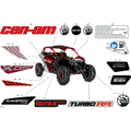 BODY - DECALS - 2025 CAN AM MAVERICK TURBO RR X DS SAS 64 INCH - FIERY RED METALLIC - 64" WIDTH