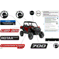 BODY - DECALS - 2024 CAN AM COMMANDER 700 EFI XT - FIERY RED METALLIC - 60" WIDTH