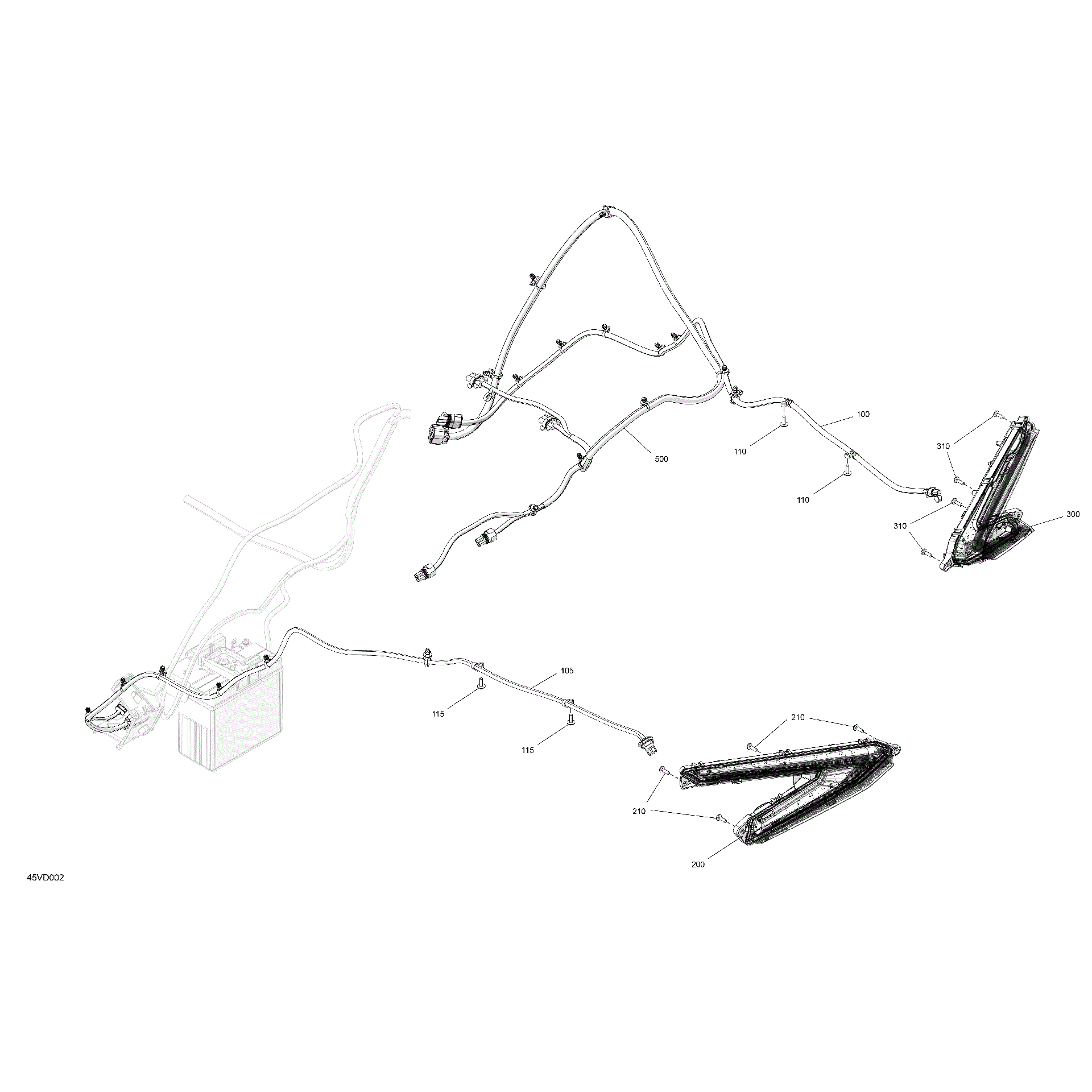 An Image of a Genuine Can-Am Parts Schematic Diagram showing the schematic - ELECTRIC - CARGO ELECTRIC