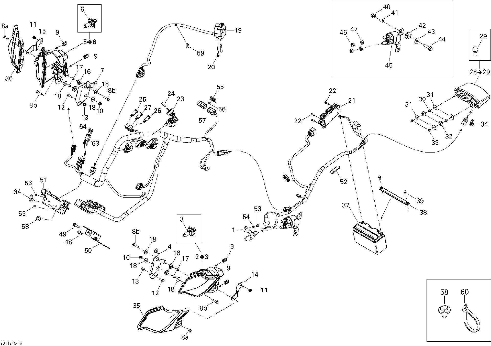 An Image of a Genuine Can-Am Parts Schematic Diagram showing the schematic - ELECTRICAL SYSTEM