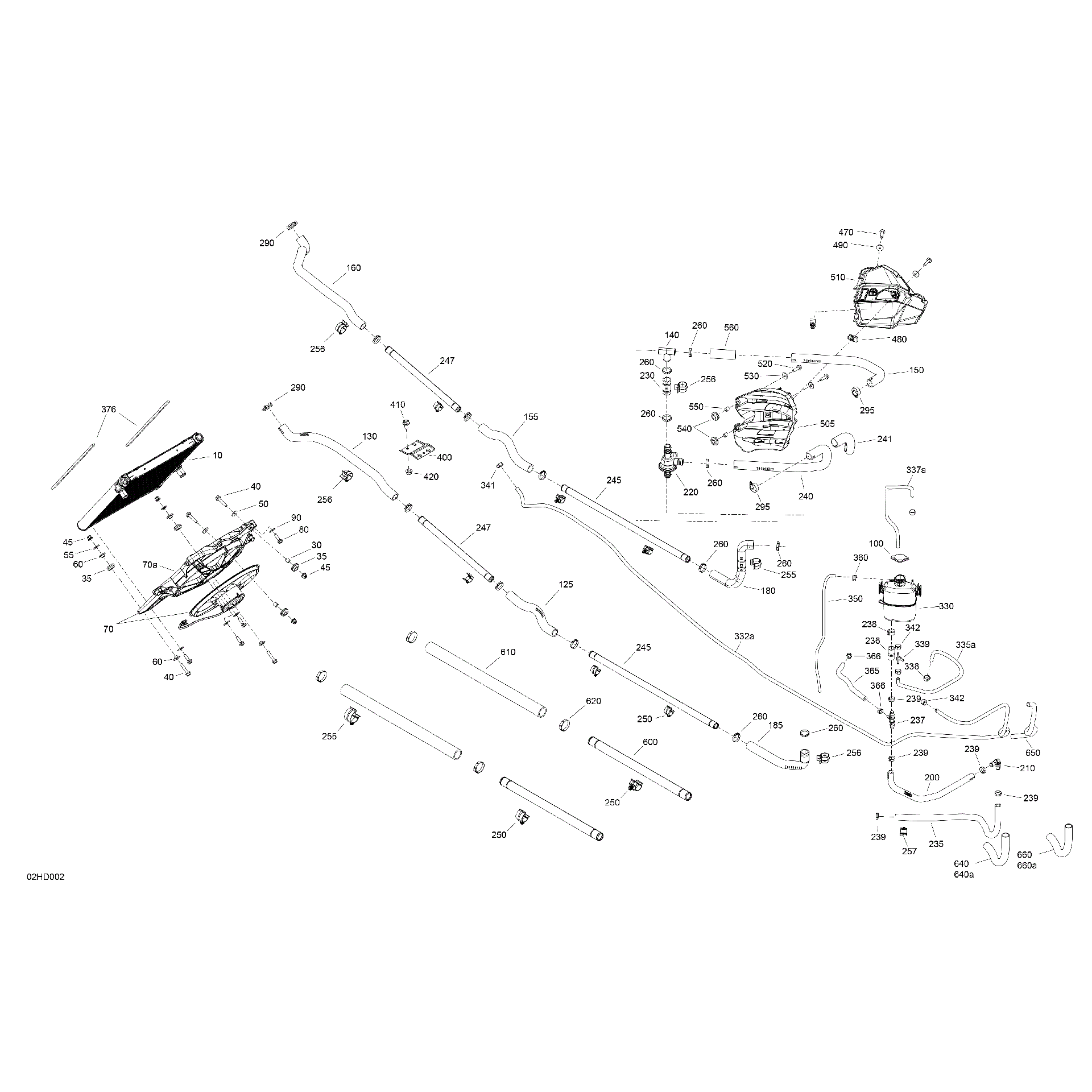 An Image of a Genuine Can-Am Parts Schematic Diagram showing the schematic - ENGINE - COOLING