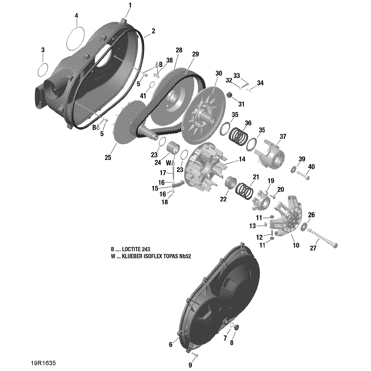 An Image of a Genuine Can-Am Parts Schematic Diagram showing the schematic - TRANSMISSION - HD10