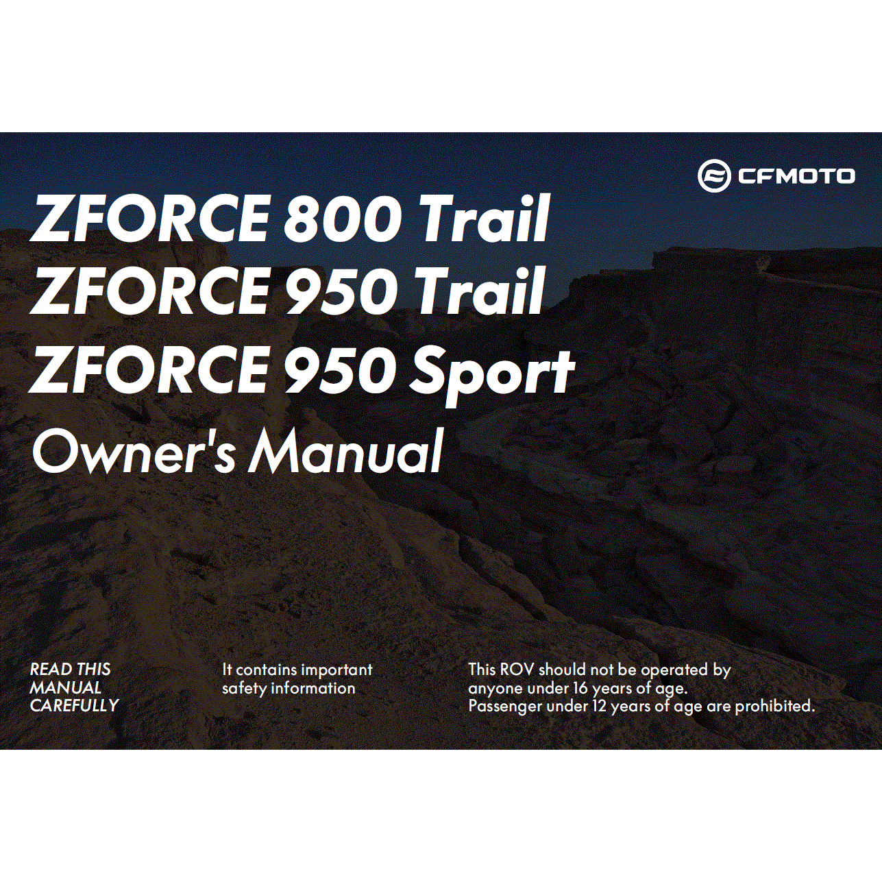 An Image of a Genuine CFMOTO Parts Schematic Diagram showing the schematic - OWNERS MANUAL(NA) - 2024 CFMOTO ZFORCE 950 Trail