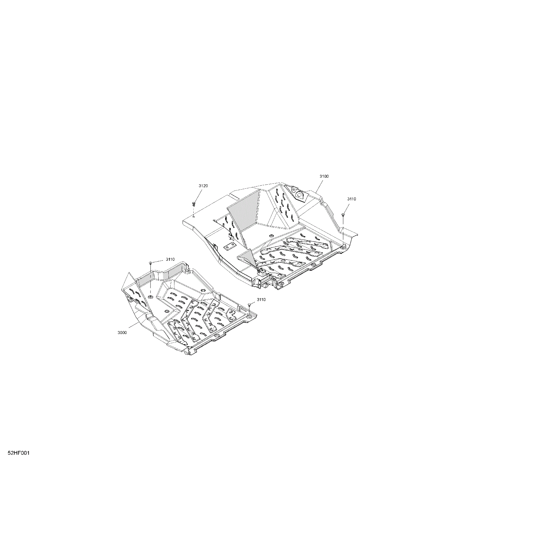 An Image of a Genuine Can-Am Parts Schematic Diagram showing the schematic - CAB INTERIOR - FLOOR