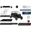 BODY - DECALS - 2024 CAN AM MAVERICK SPORT MAX 1000R DPS - TIMELESS BLACK METALLIC - 60" WIDTH CALI