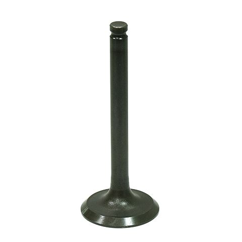 The Kawasaki Mule Exhaust Valve by Bronco is a metal valve with a flat circular base and long cylindrical stem that efficiently manages exhaust gas flow in internal combustion engines.
