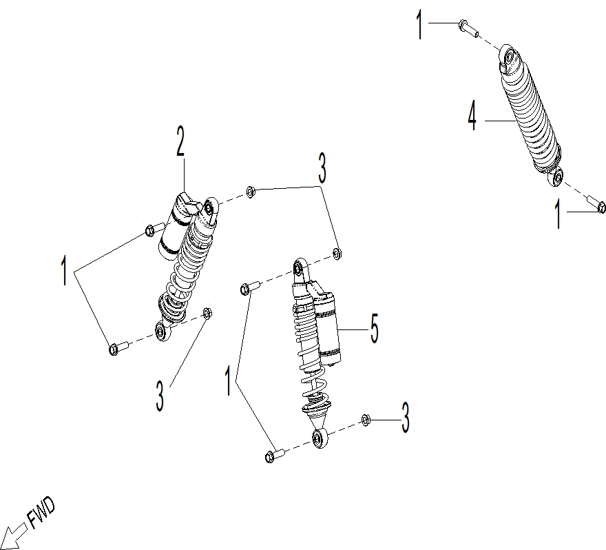 An Image of a Genuine Can-Am Parts Schematic Diagram showing the schematic - SUSPENSION - SUSPENSION X XC