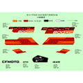DECAL LAVA ORANGE - 2024 CFMOTO CFORCE 800 XC