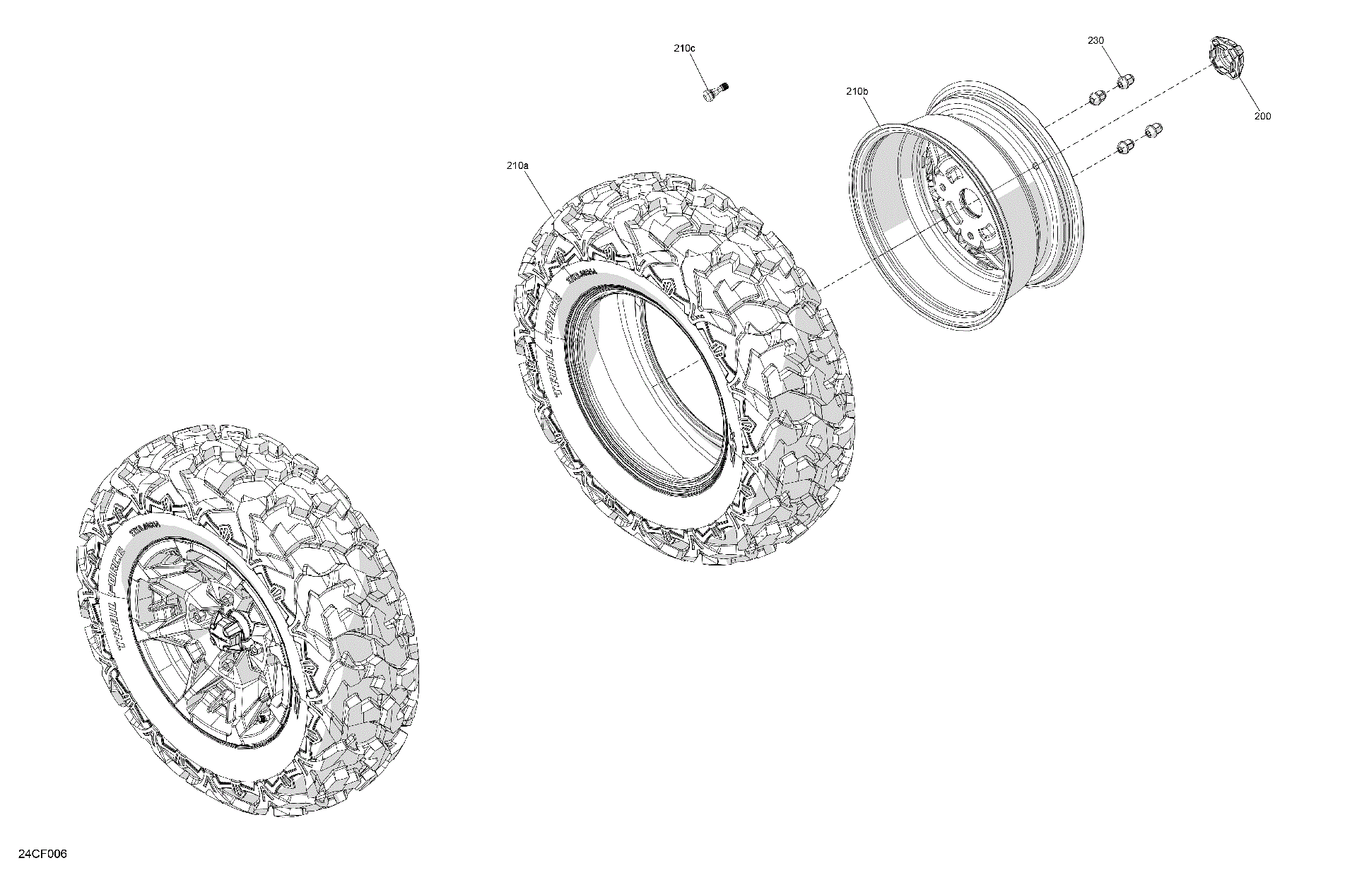 An Image of a Genuine Can-Am Parts Schematic Diagram showing the schematic - DRIVE - FRONT WHEELS