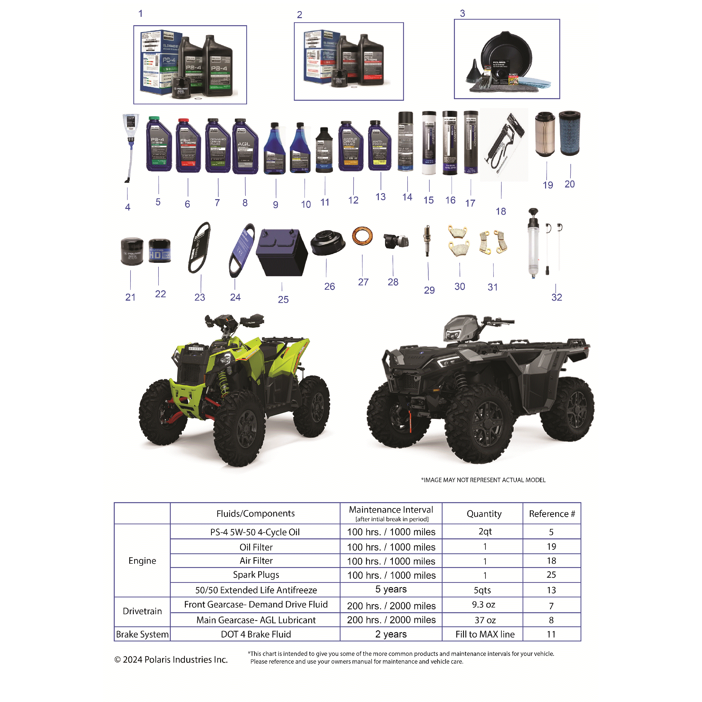 An Image of a Genuine Polaris Parts Schematic Diagram showing the schematic - *SERVICE AND MAINTENANCE PARTS LIST* - 2026 POLARIS SCRAMBLER XP 1000 S 49S