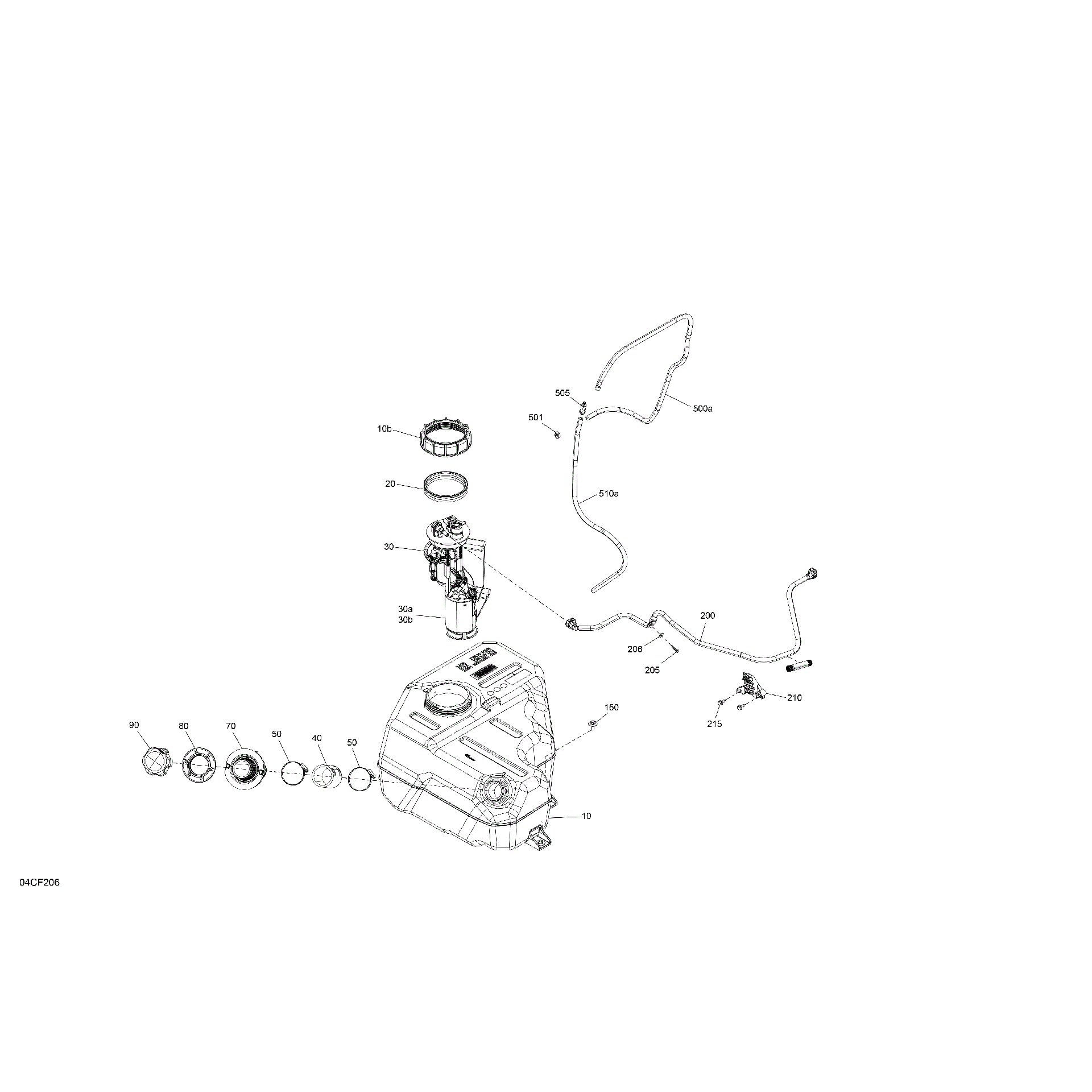 An Image of a Genuine Can-Am Parts Schematic Diagram showing the schematic - ENGINE - FUEL