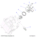 ENGINE: THERMOSTAT and COVER - 2020 POLARIS SPORTSMAN 450 HO EPS