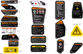 BODY - WARNING DECALS - 2026 CAN AM OUTLANDER 4X4 EV - BRIGHT WHITE