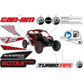 BODY - DECALS - 2024 CAN AM MAVERICK TURBO RR X RS 72 INCH - FIERY RED METALLIC - 72" WIDTH CALI