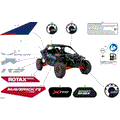 BODY - DECALS - 2025 CAN AM MAVERICK R X RS - DUSTY NAVY - 77" WIDTH CALI - (2)