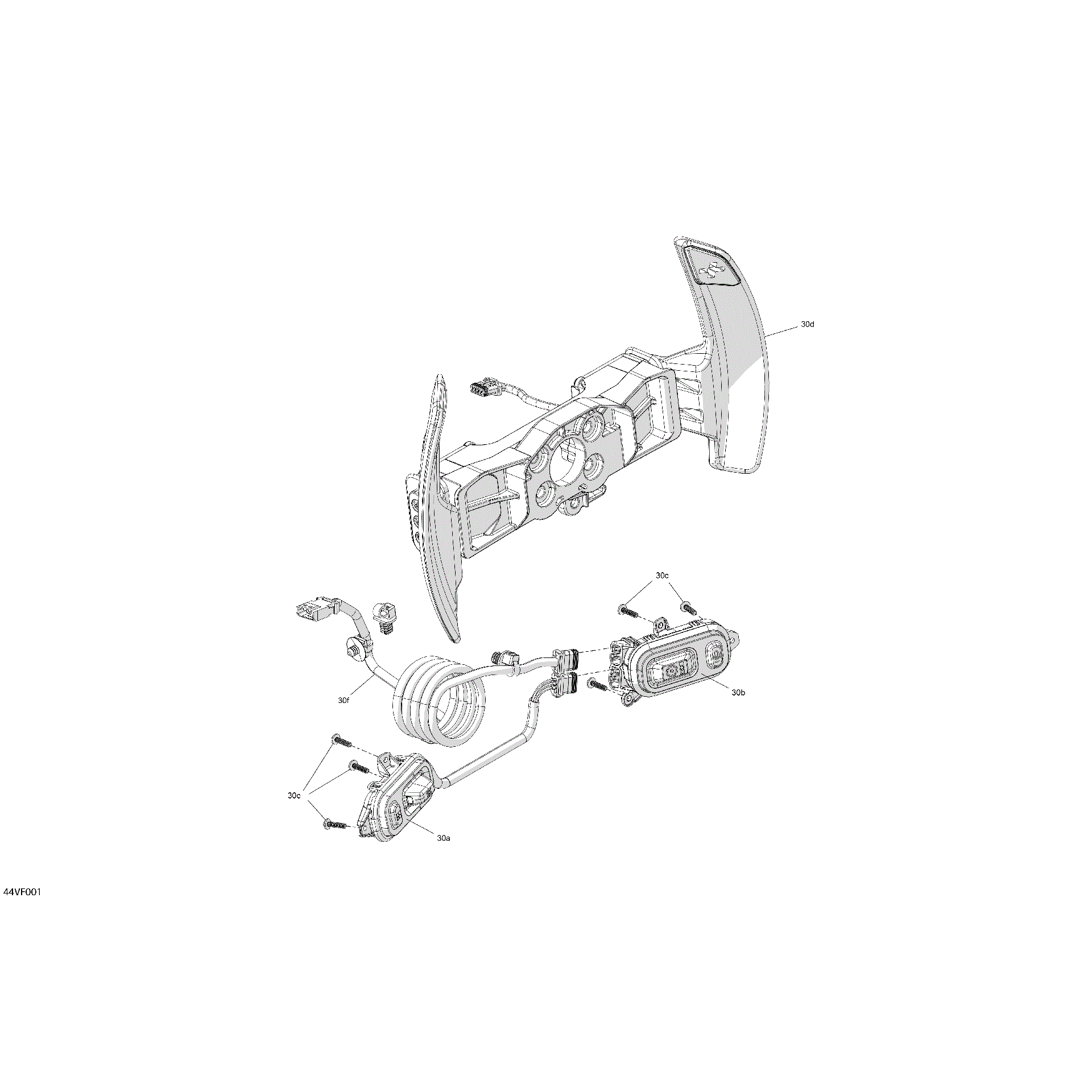 An Image of a Genuine Can-Am Parts Schematic Diagram showing the schematic - ELECTRIC - STEERING ELECTRIC