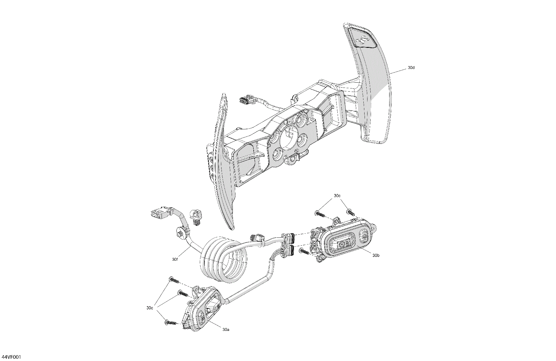 An Image of a Genuine Can-Am Parts Schematic Diagram showing the schematic - ELECTRIC - STEERING ELECTRIC