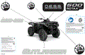 BODY - FEATURE DECALS - 2023 CAN AM OUTLANDER DPS 500
